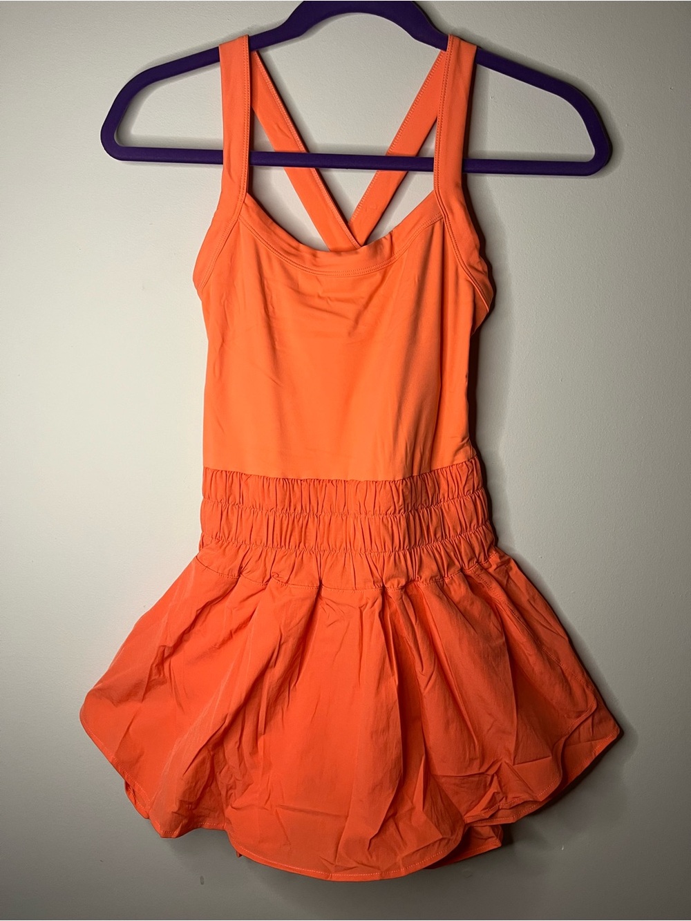 Bright Orange Crossback Active Dress